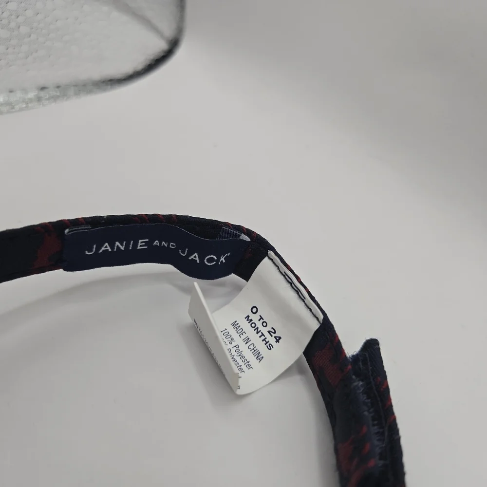 Janie & Jack Toddler Navy Blue Bow Tie with Red and Gray Reindeer